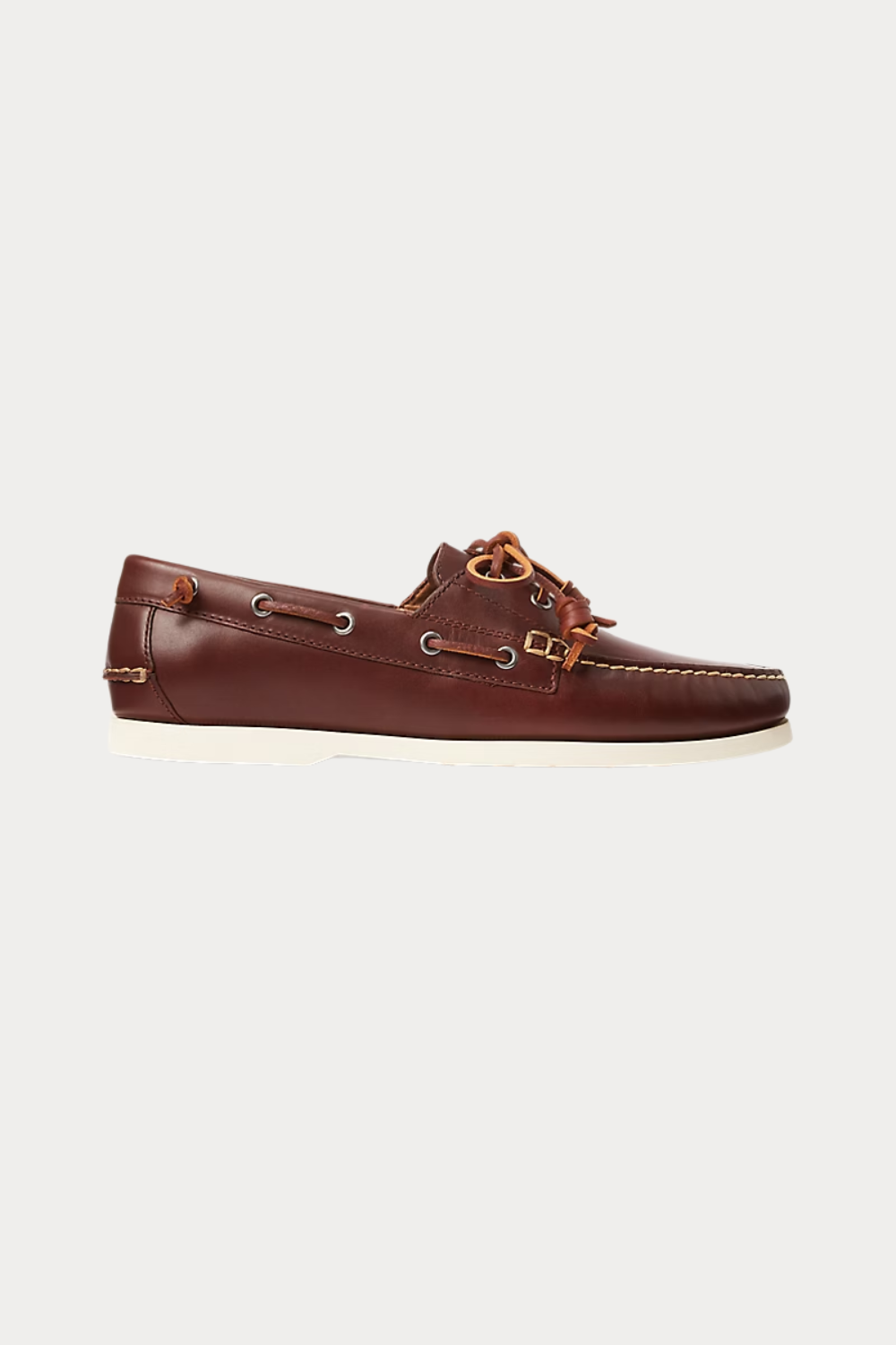 Wine-colored boat shoes — a timeless option that works for both casual and slightly dressier looks.