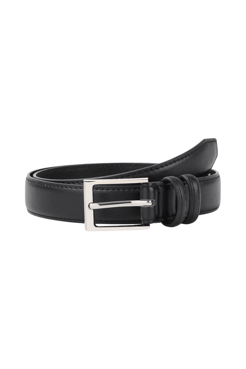 black leather belt