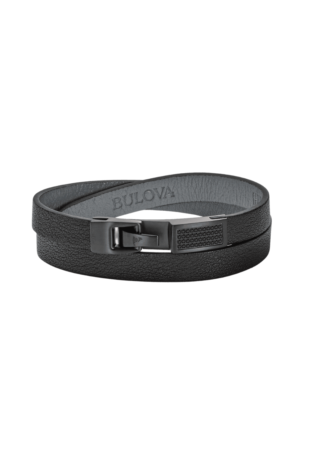 black leather bracelet