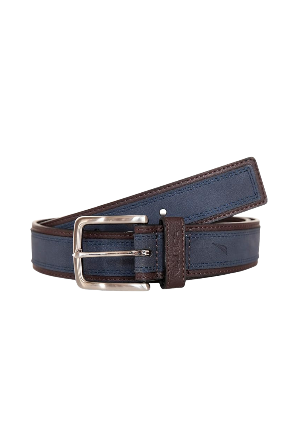 navy leather belt