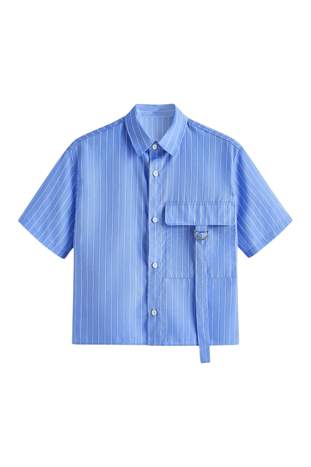 Blue striped crop Shirt