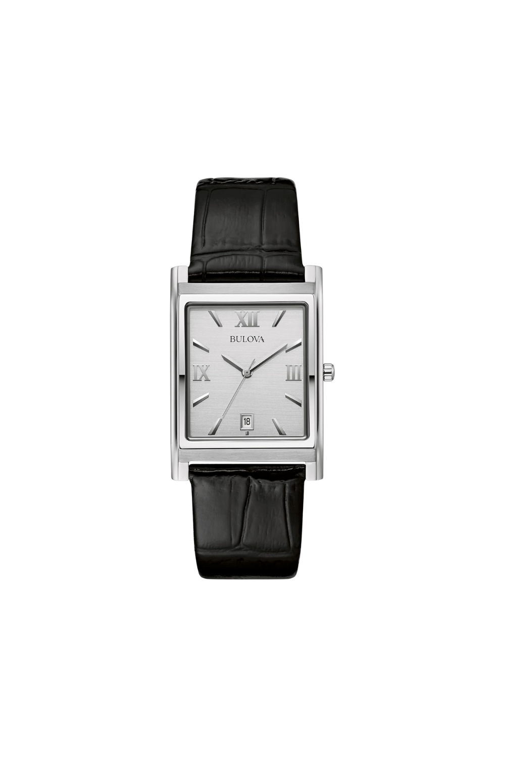 Black Leather Strap Watch
