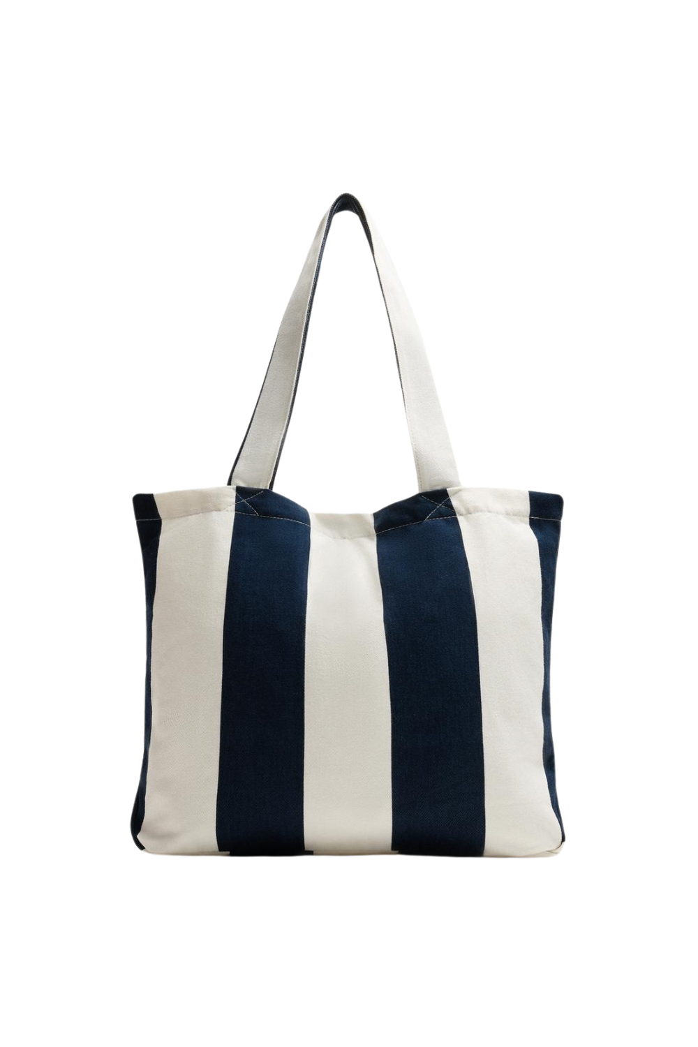 Casual striped shopper tote bag