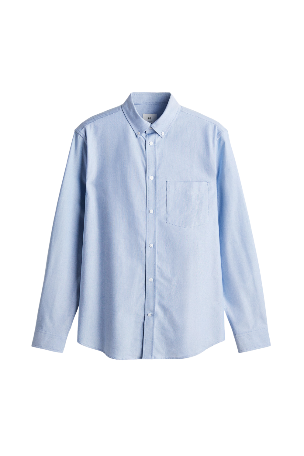 blue button down shirt
