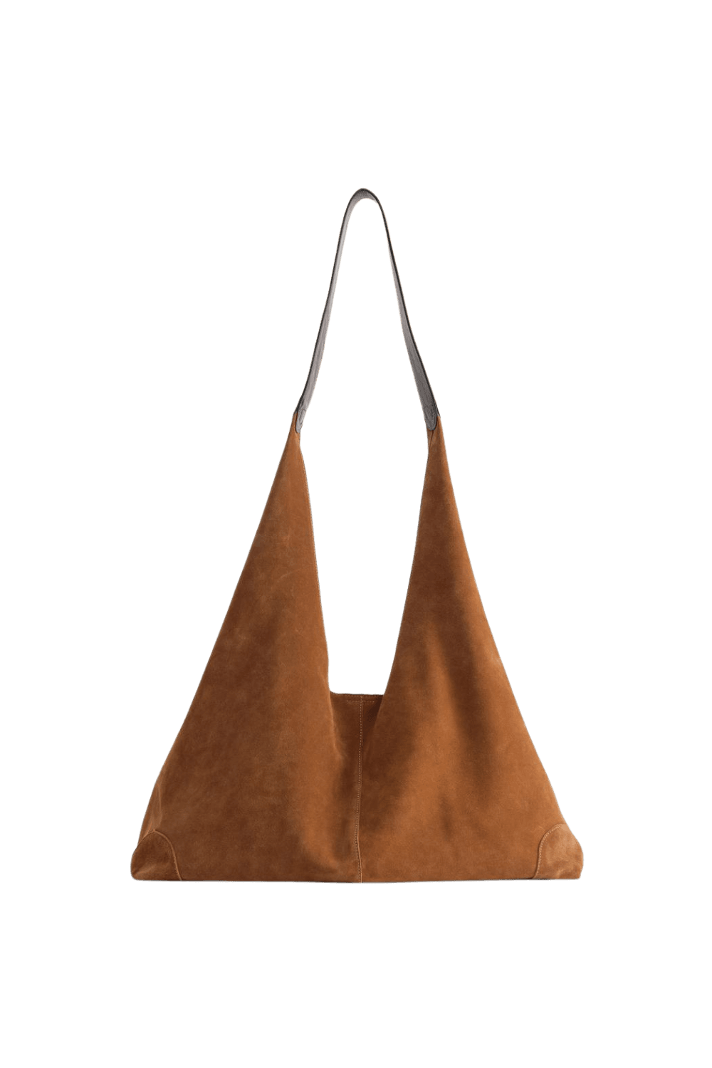brown suede shopping bag