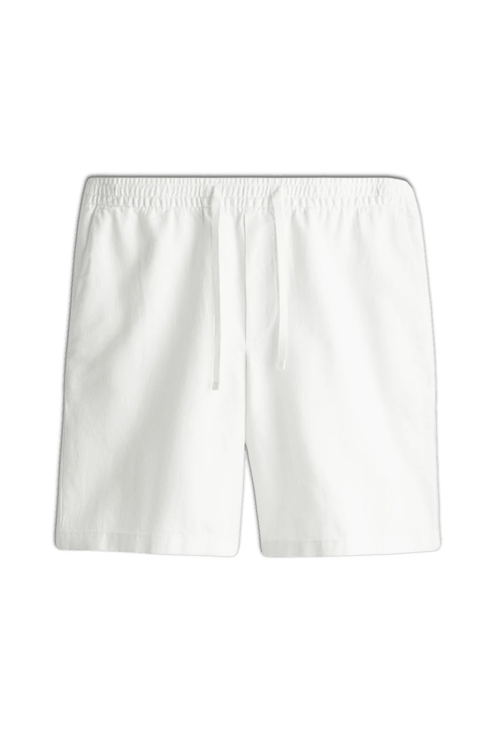 white linen shorts