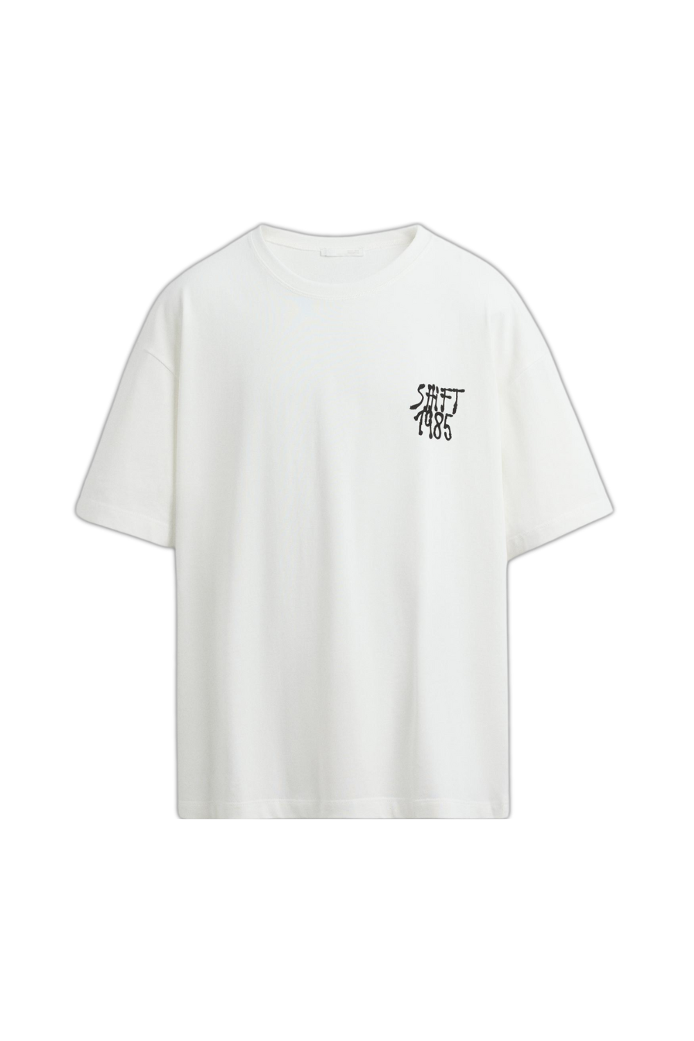 white graphic tee