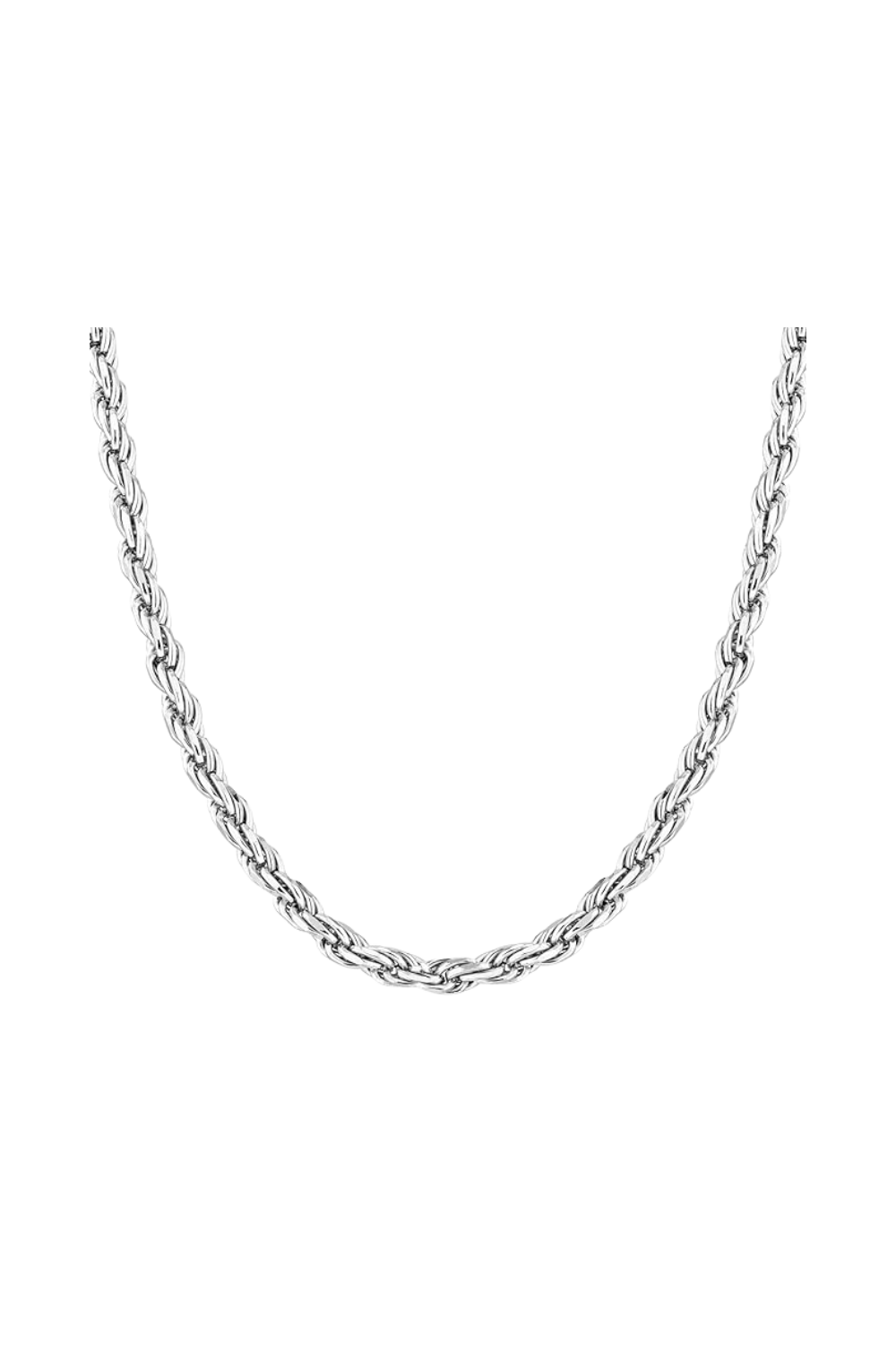 925 Sterling Silver Braided Chain Necklace