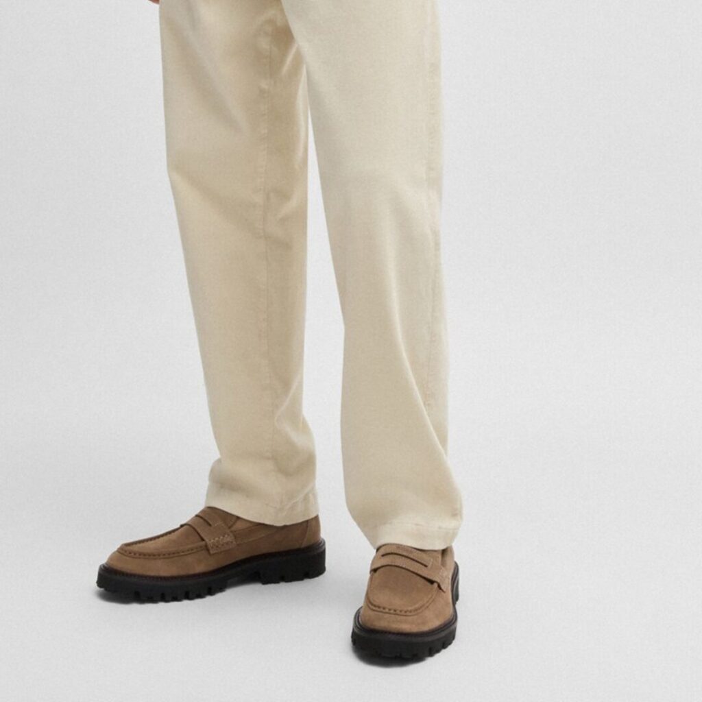 Hugo Boss Noel Suede penny loafers – Contemporary men’s best loafers for European summer style and elevated casual dressing
