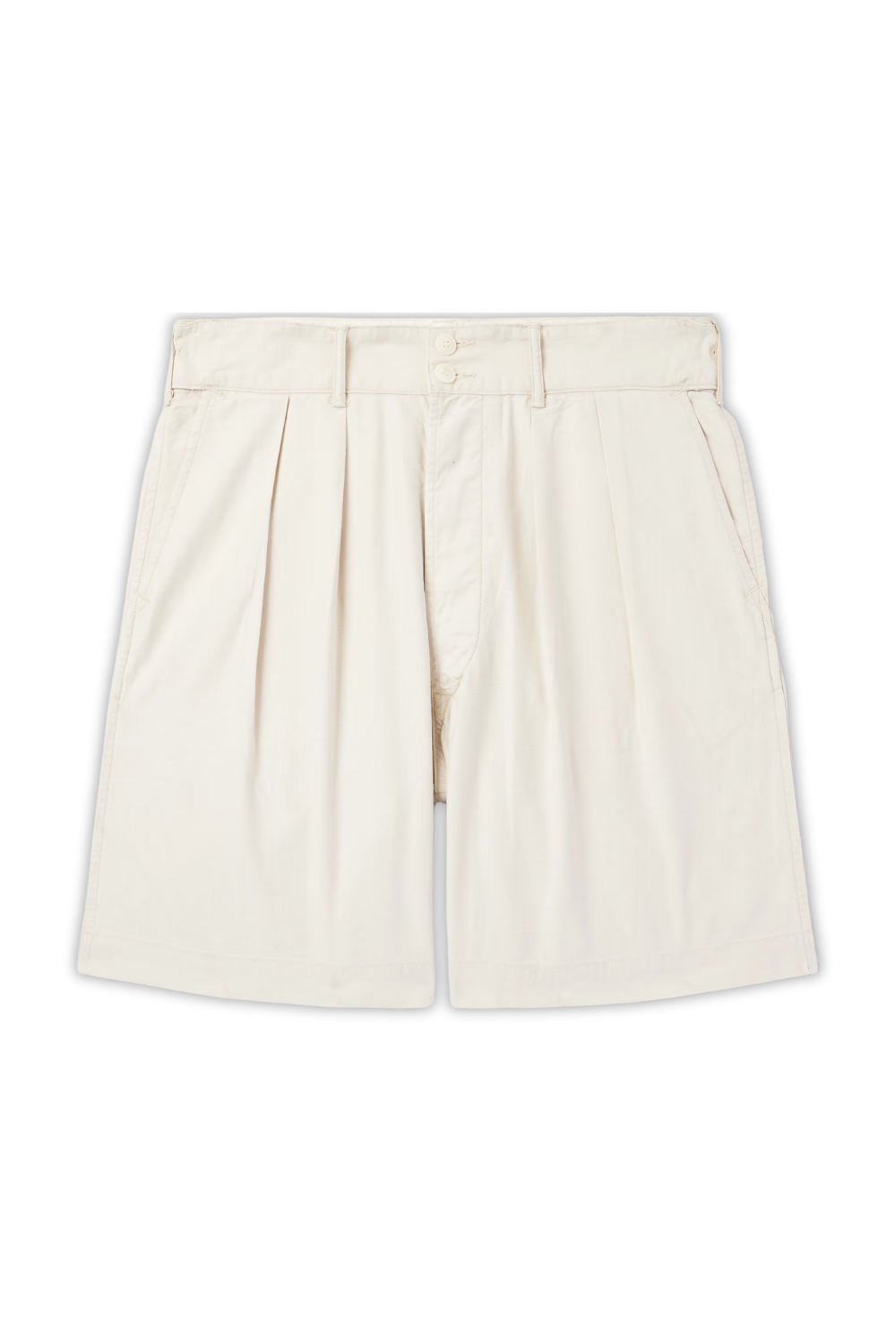Men’s Pleated Cotton-Twill Shorts