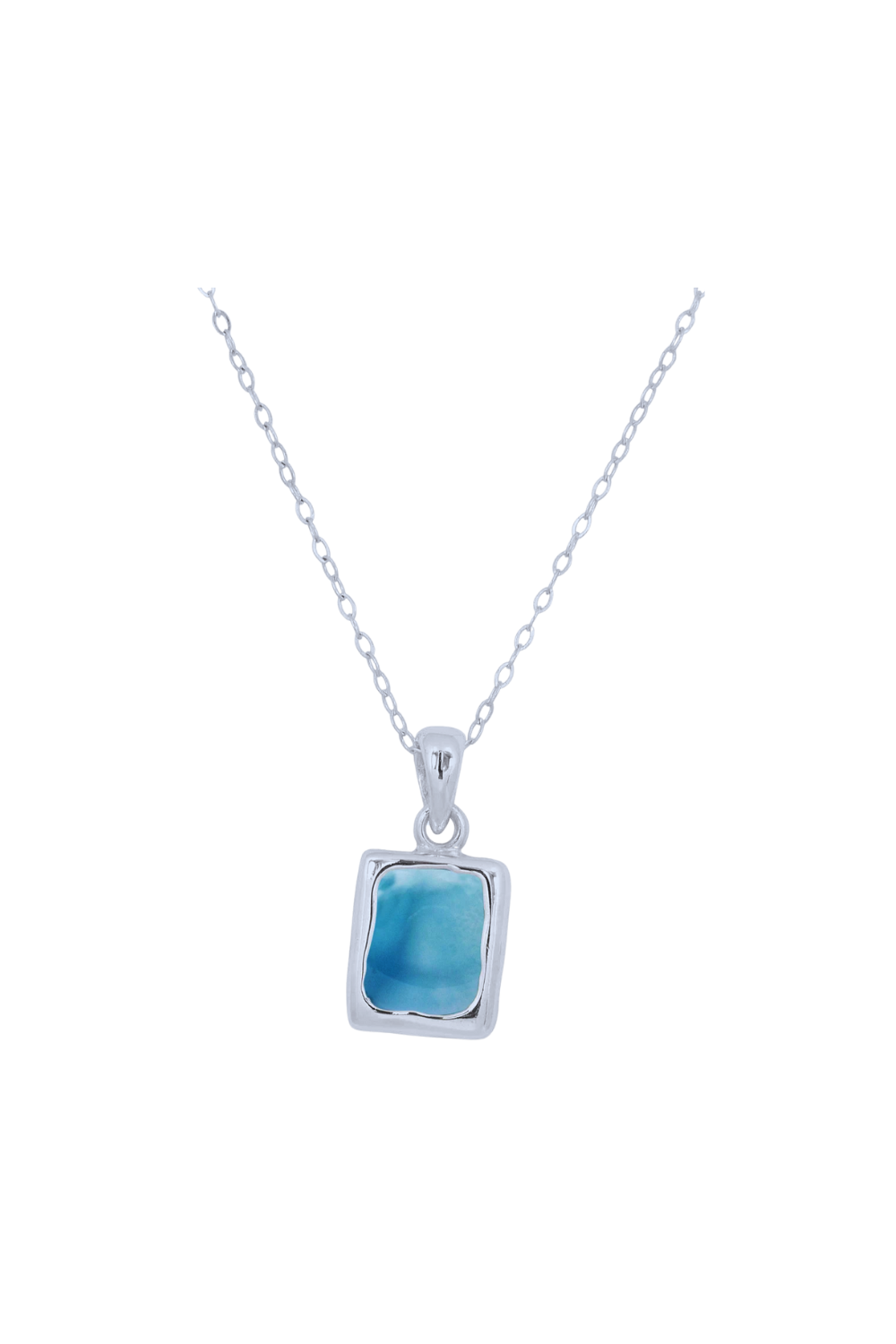 Men’s Sterling Silver Larimar Pendant