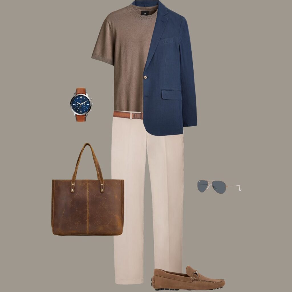 Men’s loafers styled with a tailored suit — a polished business casual look using penny loafers or horsebit loafers. A refined alternative to dress shoes for smart office settings or modern events. A great example of business casual loafers and men’s loafers for wedding styling.