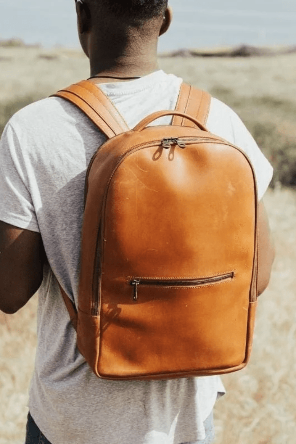 Men Wearing Parker Clay Atlas Backpack in Brown