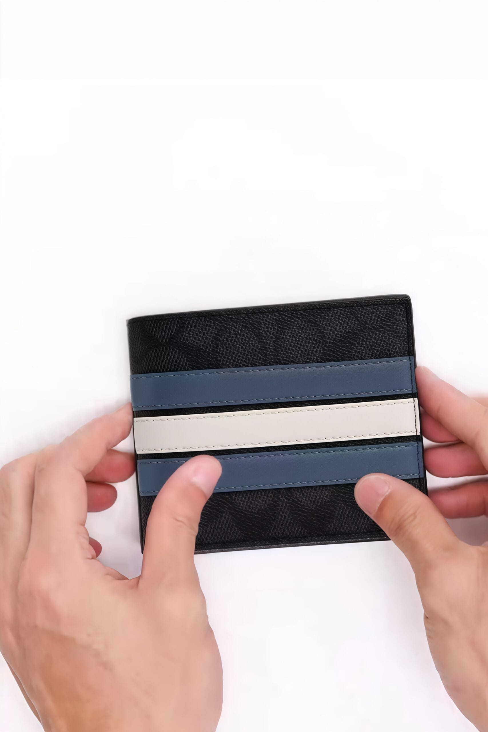 Navy Coach Outlet 3‑in‑1 Signature Wallet